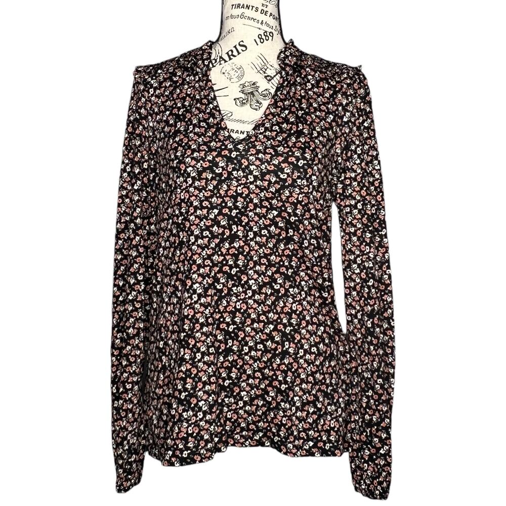 Mason & Belle (S) Lilou Smock Neck Knit Top - Stitch Fix Ruffle Floral Blouse